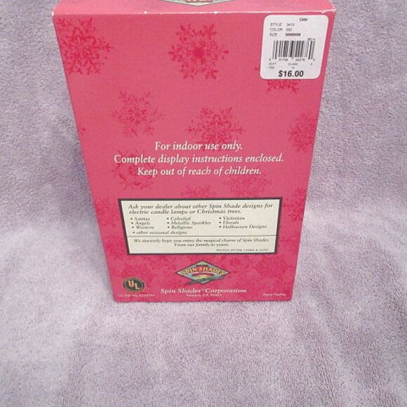 Vtg Christmas Spin Lamp Shades Revolving Set Of 3 Tree Light Bulbs Holiday NOS - Picture 7 of 11